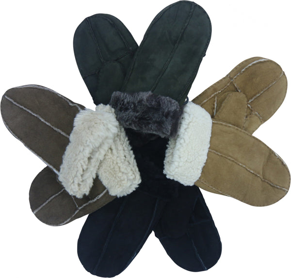 Ladies Seamed Sheepskin Mittens 0