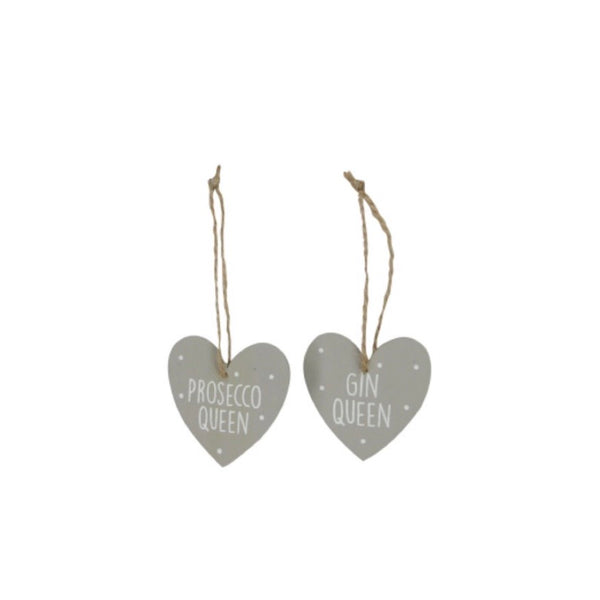 Prosecco Queen & Gin Queen Gift Tag Heart 0