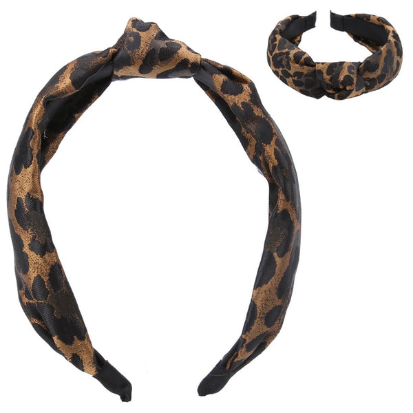 Leopard Print Jacquard Headband 1