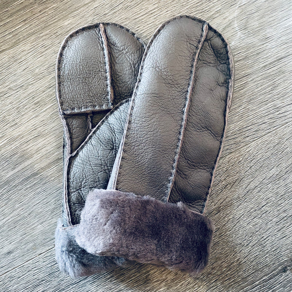 Ladies Seamed Sheepskin Mittens 3