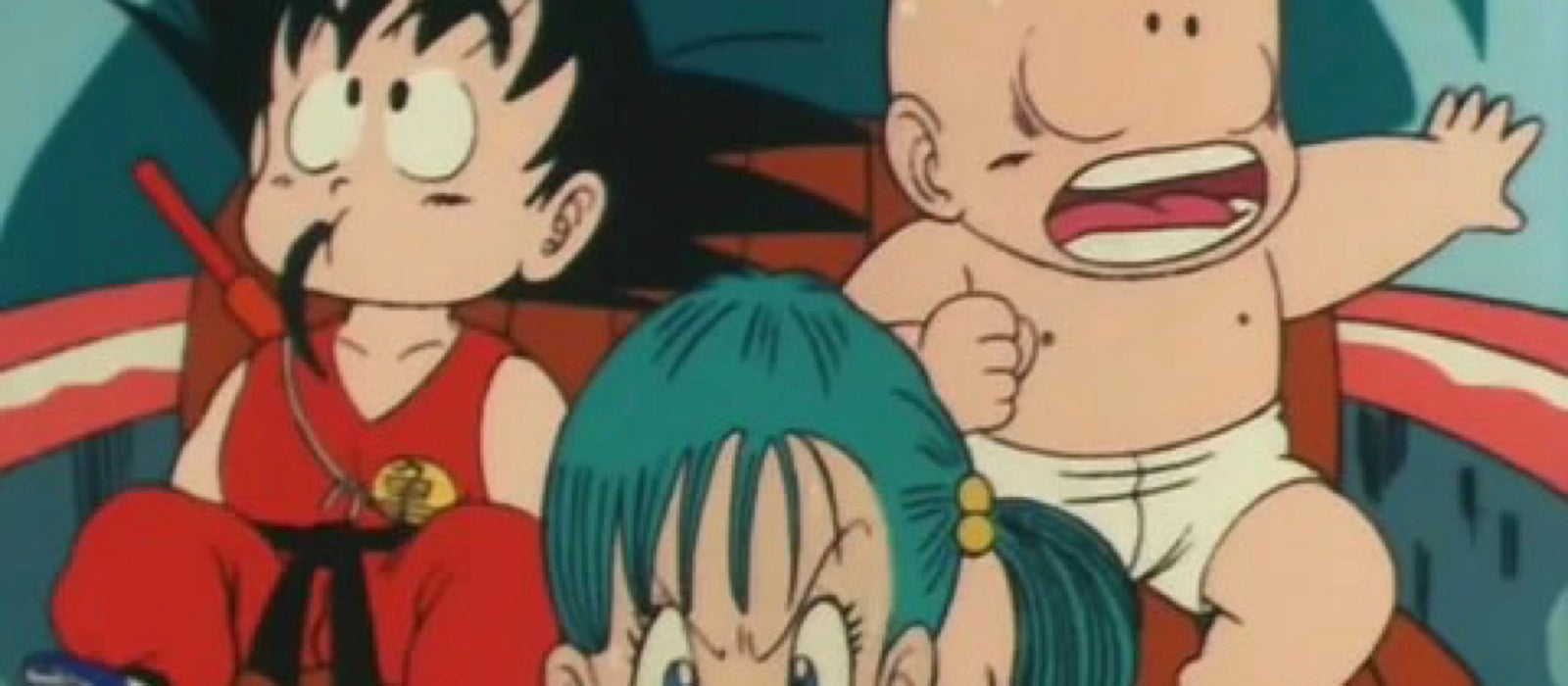 Kuririn und Bulma und Son Goku