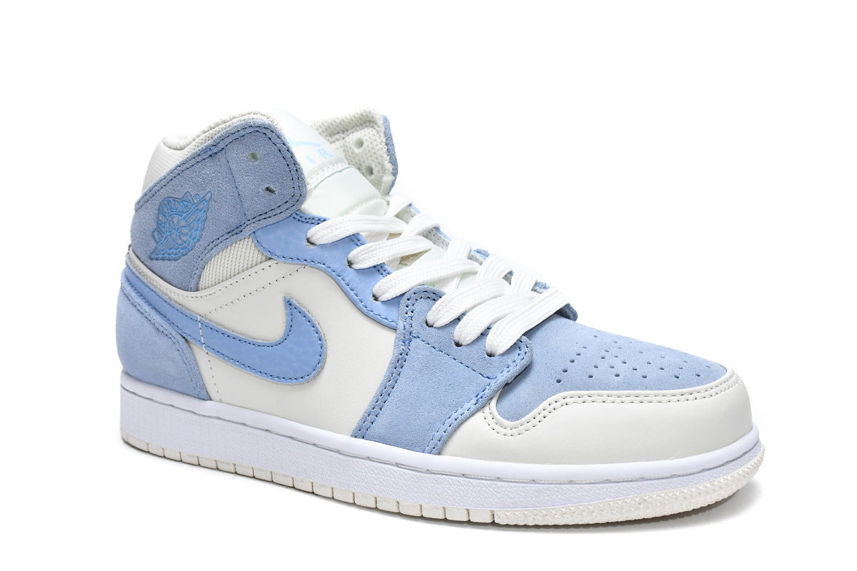 air jordan 1 mid se sail light blue