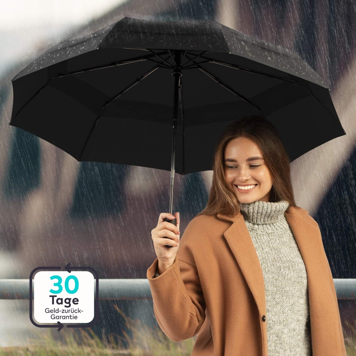 Serenosole™ RainMate Mini-Schirm | Mühelos mitzunehmen und deshalb immer trocken | Kleinster Regenschirm 2024 (1+1 GRATIS) - Serenosole product image