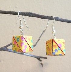 easy origami earrings tutorial