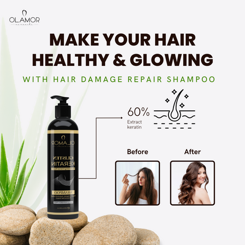 How does Keratin Hair Damage Repair Shampoo repair my damaged hair?