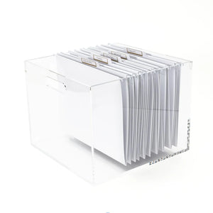 Acrylic File Box with Handles - Elementary Co. - Desktop File Box