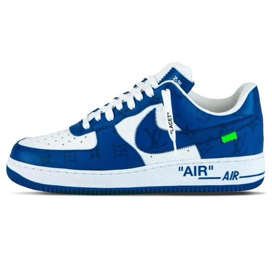 Louis Vuitton Nike Air Force 1 Low by Virgil Abloh White Blue, 8 / 9.5W / New