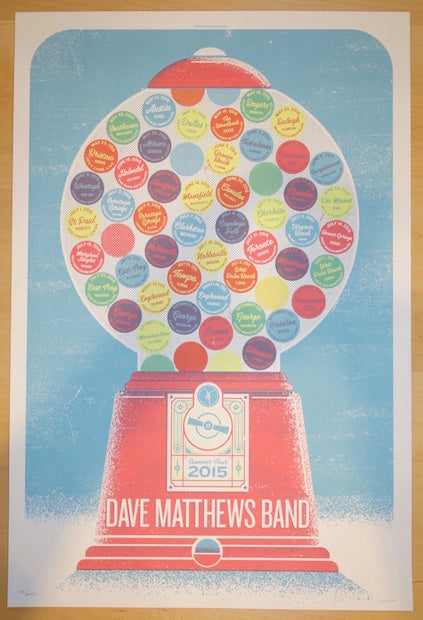 15 Dave Matthews Band Summer Tour Blue Silkscreen Concert Poster B Jojo S Posters