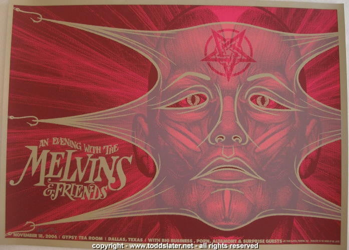697px x 500px - 2006 The Melvins & Porn Silkscreen Concert Poster by Todd Slater