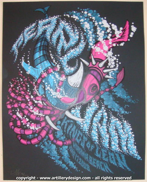 2008 Pearl Jam - Virginia Beach Silkscreen Concert Poster by Brad Klau   JoJo39s Posters