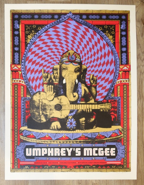 2018 Umphrey's McGee - Oakland Silkscreen Concert Poster by Nate Duval ...