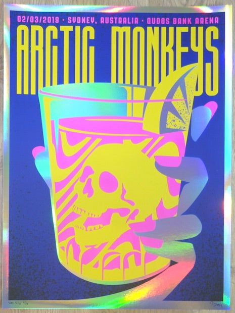 2019 Arctic Monkeys Sydney Ii Foil Variant Concert Poster By Dan Sti Jojo S Posters