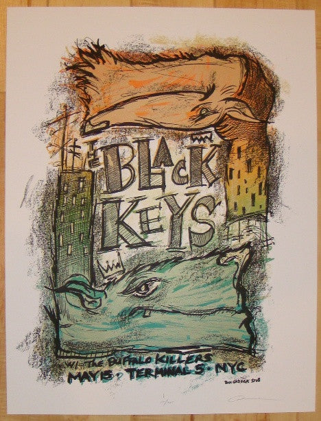 2008 The Black Keys - NYC Concert Poster by Dan Grzeca