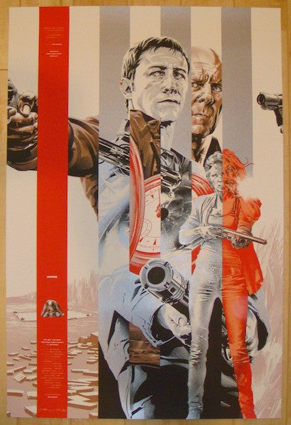 2012 "Looper" - Silver Silkscreen Movie Poster by Martin Ansin