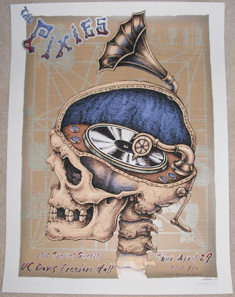 2004 The Pixies UC Davis Silver Edition Concert Poster by Emek JoJo