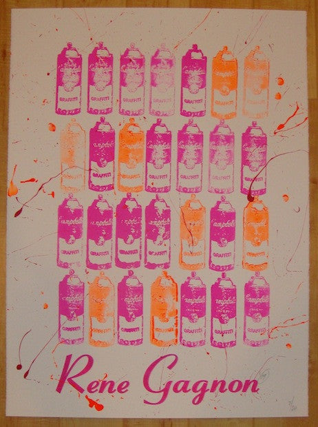 Gagnon A-La Warhol - ink stamp art print