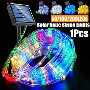Outdoor Solar Tube Rope Led Light Garden Christmas - yourcasuallifestore