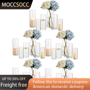 Hurricane Candle Holders for Pillar Candles Ceramic Vase - yourcasuallifestore