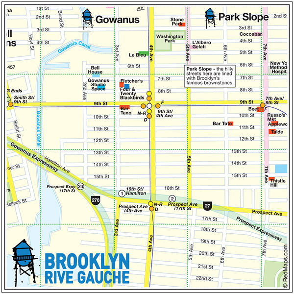 Brooklyn map from a Le Bon Marche Rive Gauche retail event.