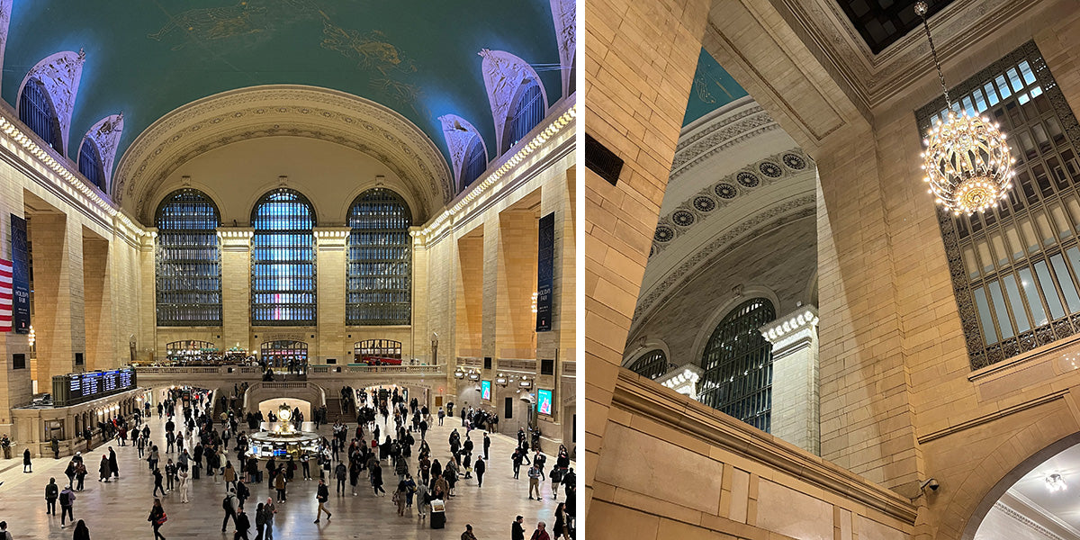 Grand Central Station central hall and ceiling details.