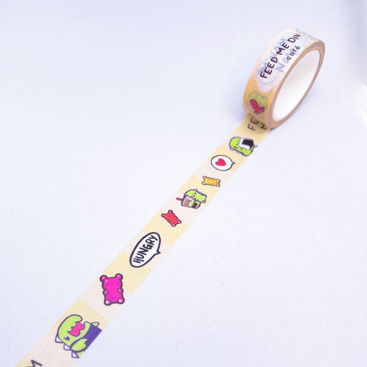 Feed Me Dino Cafe Washi Tape Roll – Sakuradragon