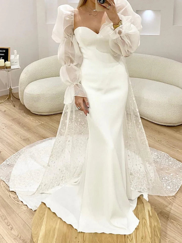 Wholesale Trumpet/Mermaid Sweetheart Lace Wedding Dress With Applique