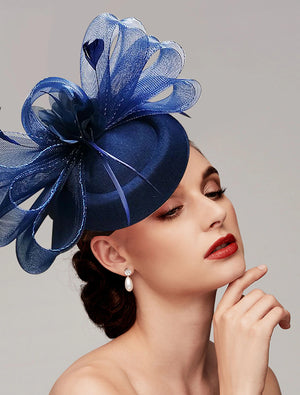 Wholesale Fascinators Kentucky Derby Hat Feathers Net Pillbox Hat Ladies Day Melbourne Cup Cocktail Royal Astcot Headpieces With Feather Cap Headpiece Headwear - TingPo Dresses Wholesale - Pillbox Fascinator