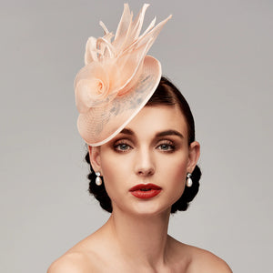 Wholesale Fascinators Feather Net Kentucky Derby Hat Fascinators Headpiece with Feather Floral Flower 1PC Wedding Horse Race Ladies Day Melbourne Cup Headpiece - TingPo Dresses Wholesale - Ladies Fascinator Hats