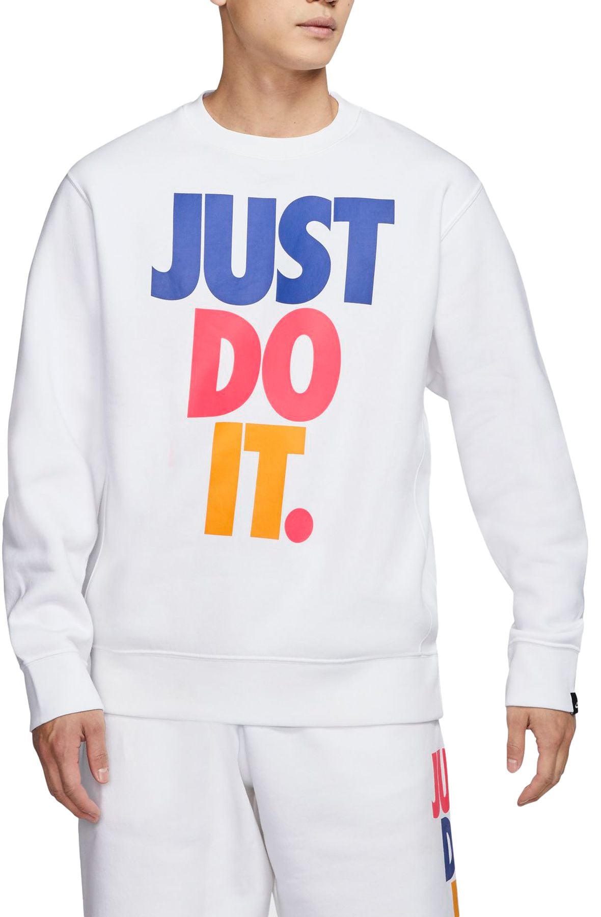 Stylish And Comfortable 'Just Do It' White Sweatshirt