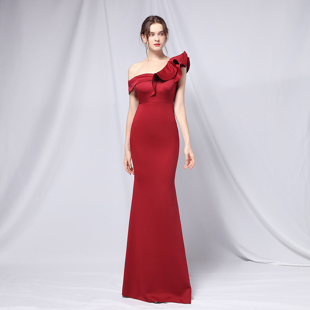 Delana Elegant Formal One Shoulder Dress