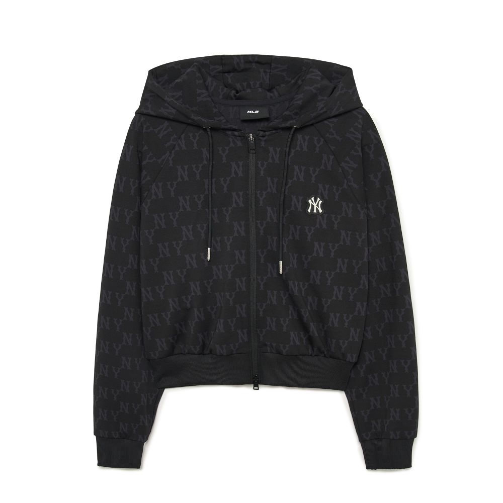 MLB Korea - Monogram Training Hoodie Zip-Up Jacket Navy New York Yankees / XS