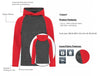 Bright Swan - ATC DYNAMIC FLEECE TWO TONE HOODIE - YOUTH - Y2047 - Charcoal/Red