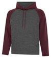 Bright Swan - ATC DYNAMIC FLEECE TWO TONE HOODIE - UNISEX - F2047 - Charcoal/Maroon