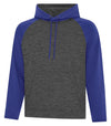 Bright Swan - ATC DYNAMIC FLEECE TWO TONE HOODIE - UNISEX - F2047 - Charcoal/Royal Blue