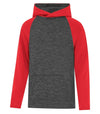 Bright Swan - ATC DYNAMIC FLEECE TWO TONE HOODIE - YOUTH - Y2047 - Charcoal/Red