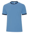 Bright Swan - ATC EuroSpun Ringer Tee - ATC9001 - Carolina Blue/True Navy