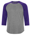 Bright Swan - ATC PROTEAM BASEBALL JERSEY - S3526 - Charcoal Heather/Purple - Ends Monday Overnight - Ready to Ship Friday