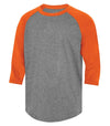Bright Swan - ATC PROTEAM BASEBALL YOUTH JERSEY - Y3526 - Charcoal Heather/Deep Orange - Ends Monday Overnight - Ready to Ship Friday