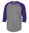 Bright Swan - ATC PROTEAM BASEBALL YOUTH JERSEY - Y3526 - Charcoal Heather/Purple - Ends Monday Overnight - Ready to Ship Friday