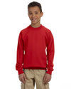 Bright Swan - Gildan Crew Sweater - Youth - G18000B - RED -