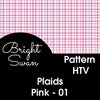 Bright Swan - Patterned Vinyl & HTV - Plaid - Pinks - 01