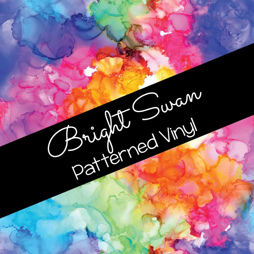 patterned vinyl htv rainbow ink splash bright swan