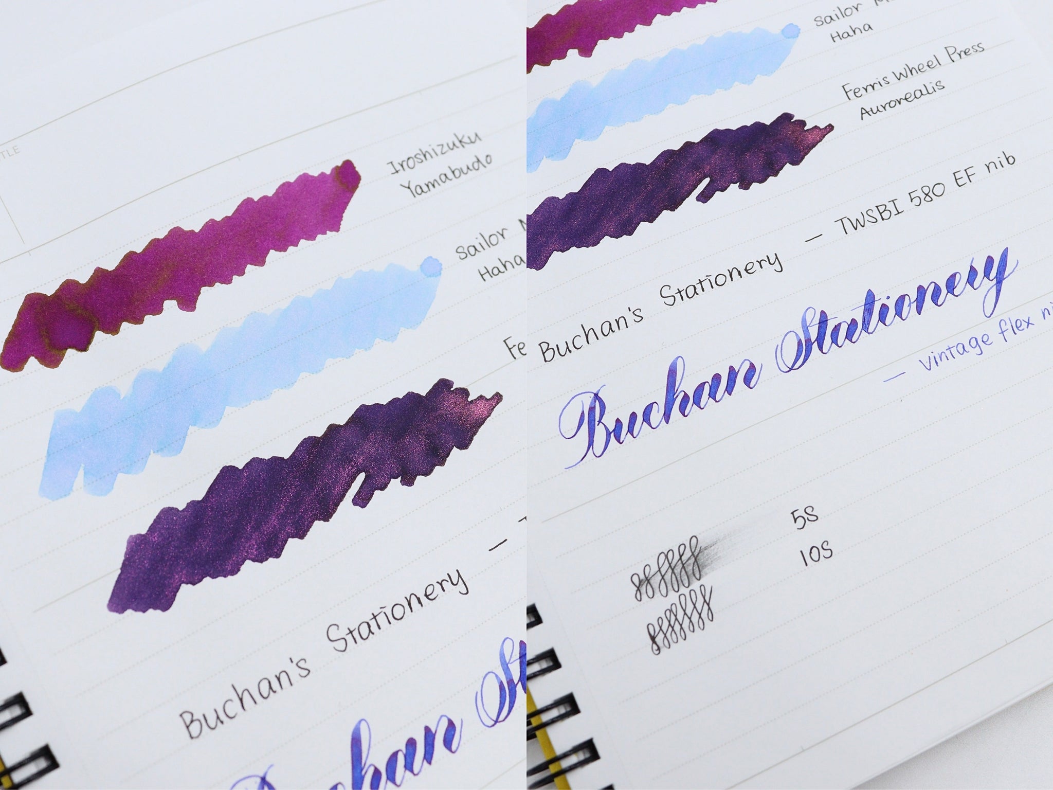 Maruman Mnemosyne Notebook Paper Review - Best Fountain Pen Friendly Paper Comparison - Buchan's Kerrisdale Stationery