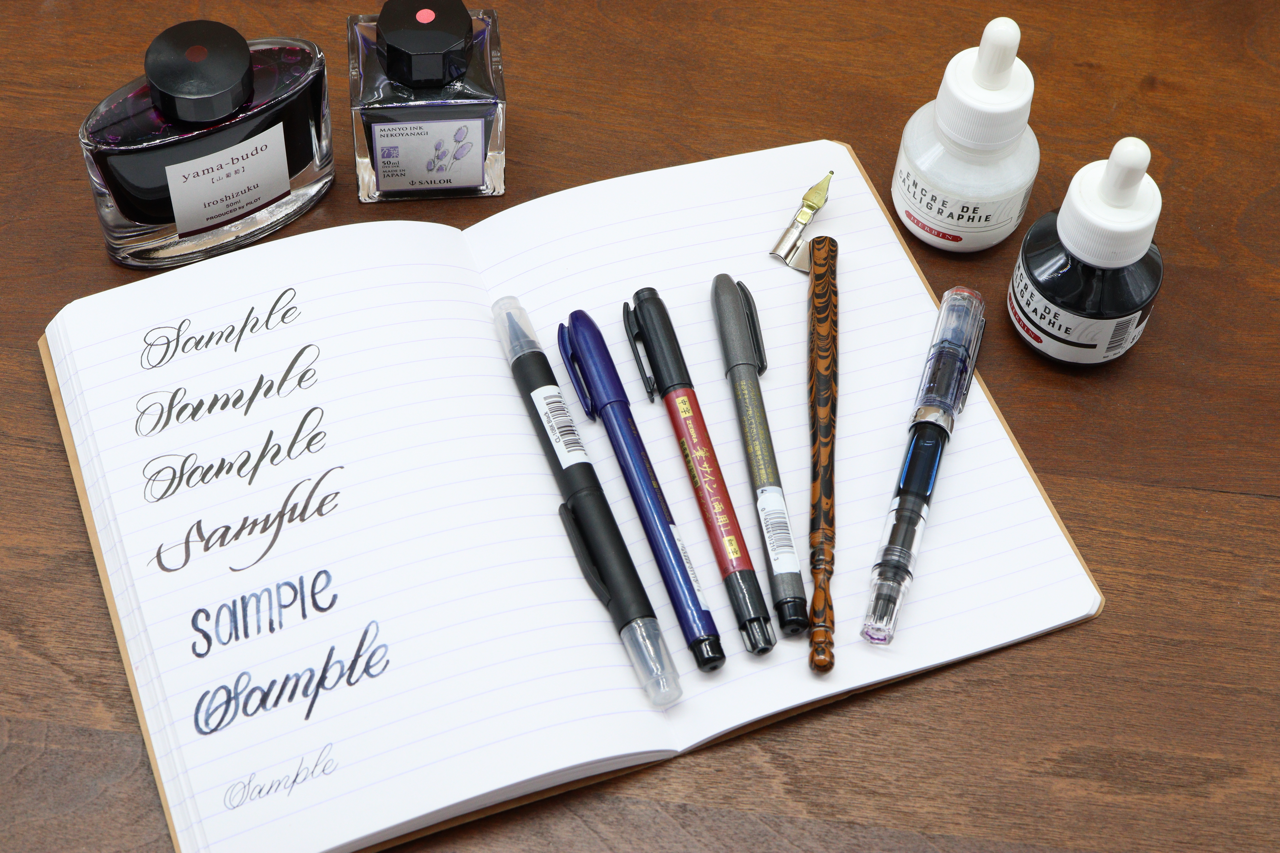 Difference between Calligraphy Pens and Fountain Pens with Writing Comparisons  - Buchan's Kerrisdale Stationery Store