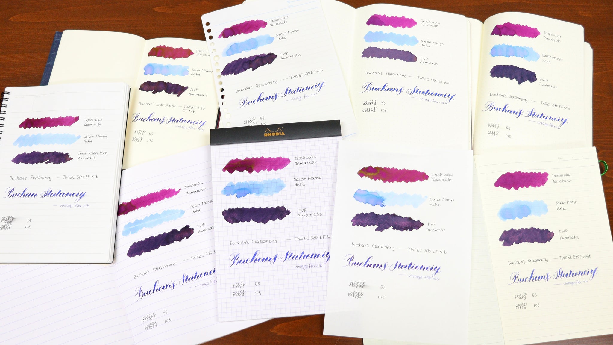 9 Best Fountain Pen Friendly Paper and Notebook Comparison Review - Buchan's Kerrisdale Stationery Store