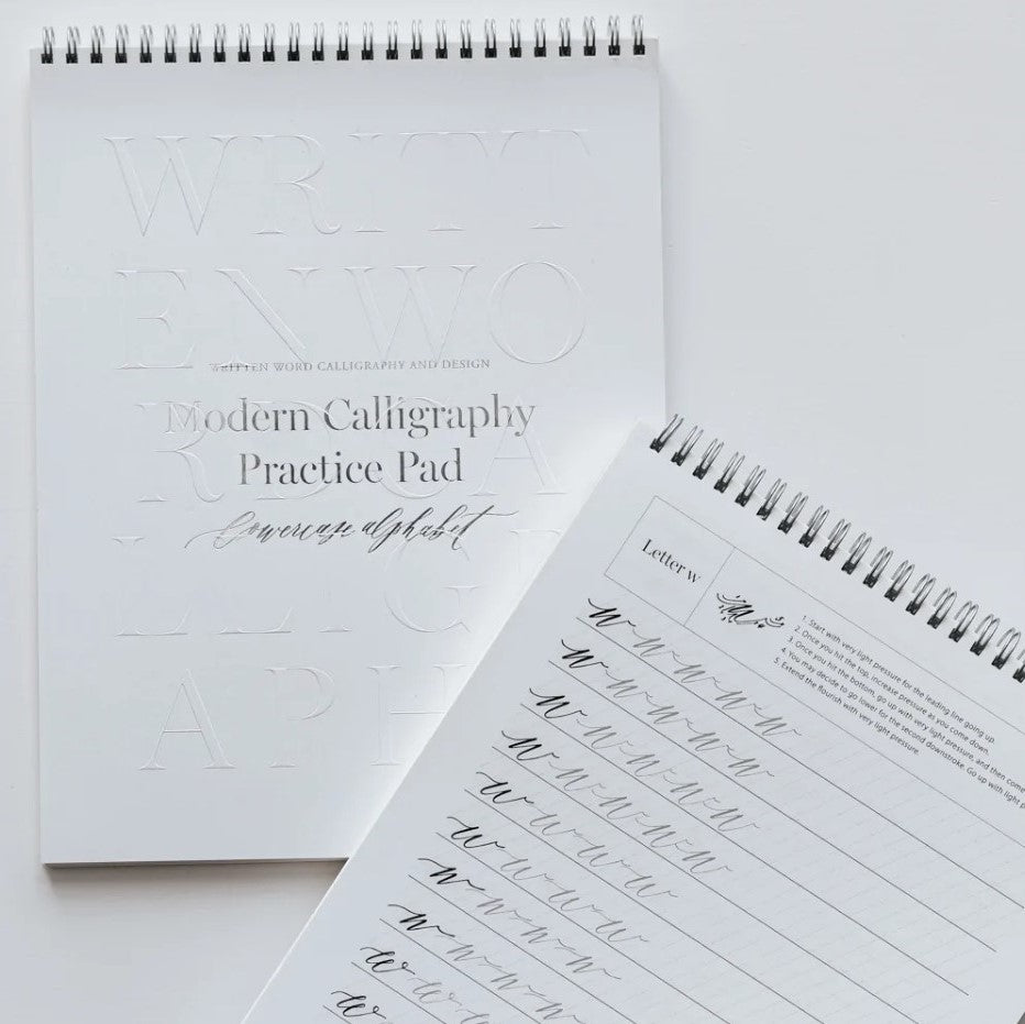 Modern Calligraphy Uppercase Alphabet Practice Pad – Written Word  Calligraphy and Design