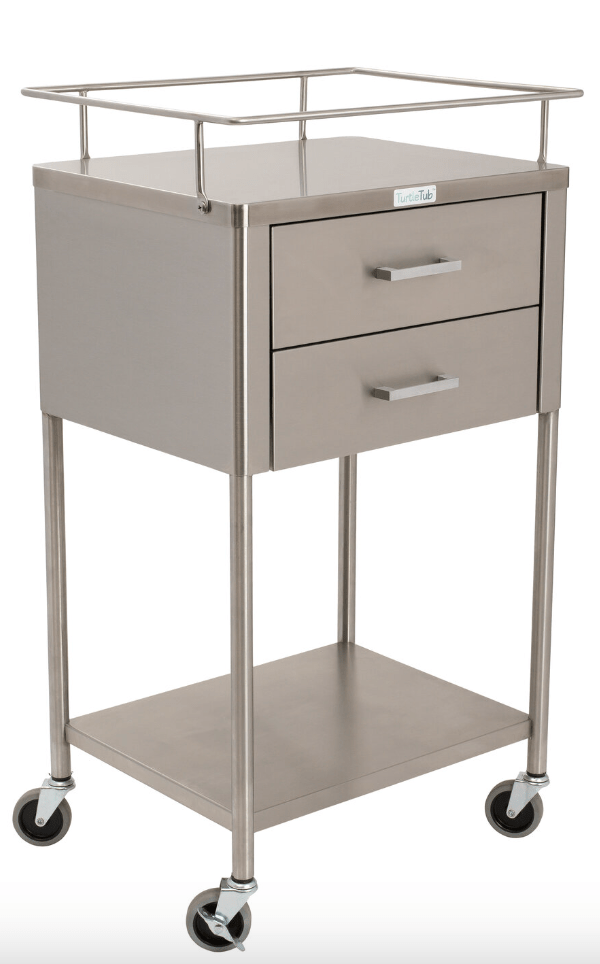 CATAPULT PRODUCTS, LLC TurtleTub, Stainless Steel 2 drawer Bathing Cart