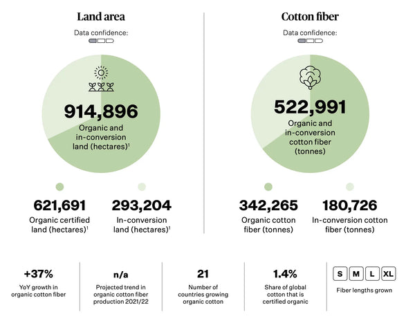 Organic cotton production by area