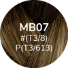 MB07 Balayage Walnussbraun zu Aschbraun und Bleichblond