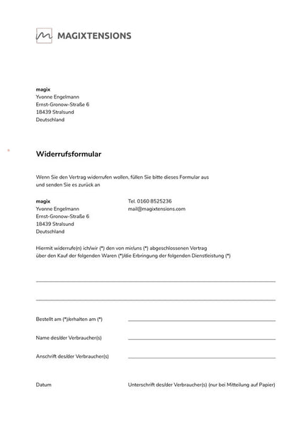 Widerrufsformular als ausfüllbare PDF-Datei zum Download